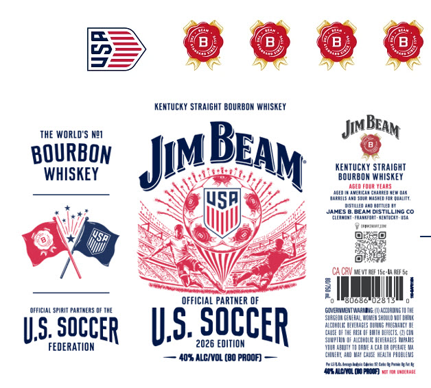 TABC label artwork for Jim Beam White USSF LTO Labels