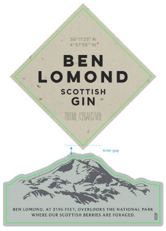 TABC label artwork for BEN LOMOND SCOTTISH GIN