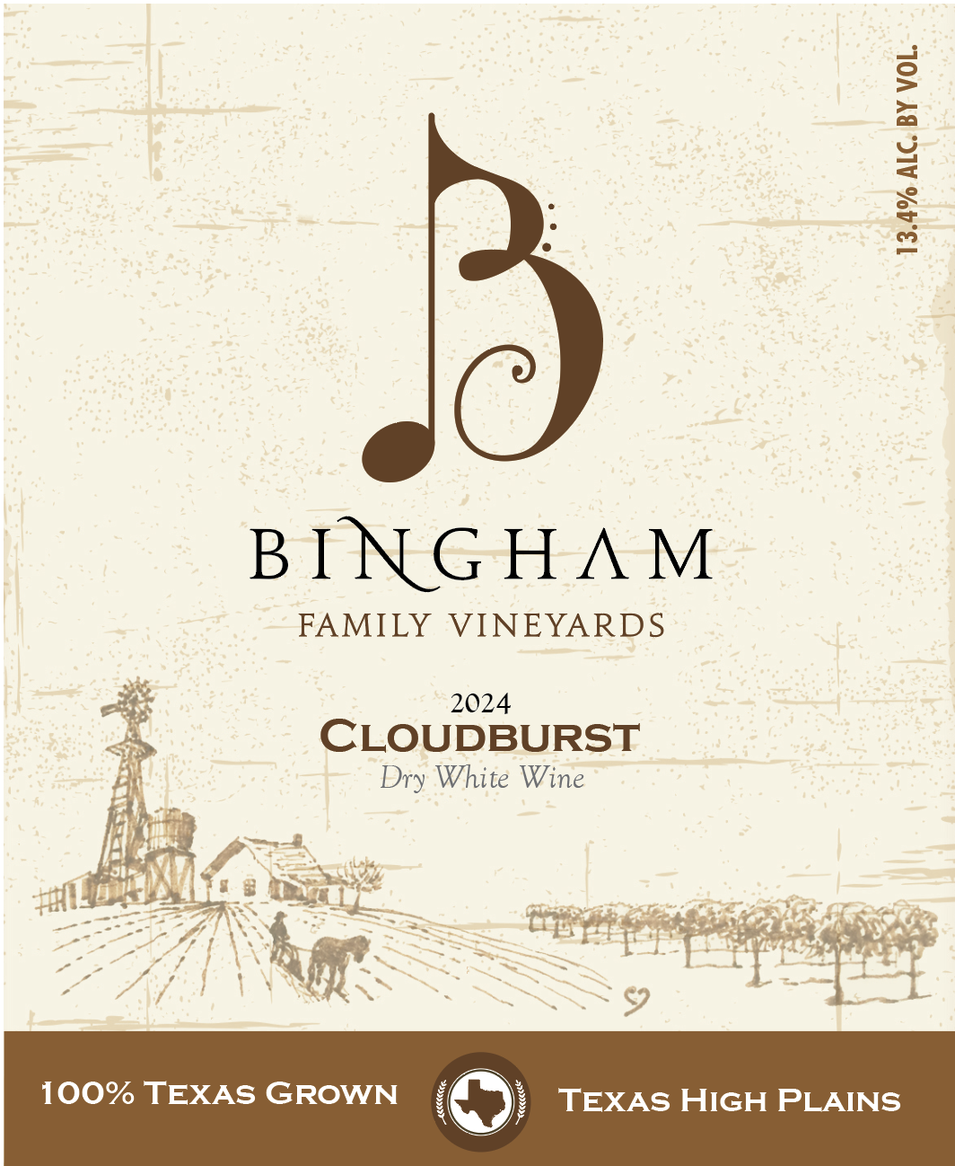 TABC label artwork for BINGHAM FAMILY VINEYARDS CLOUDBURST