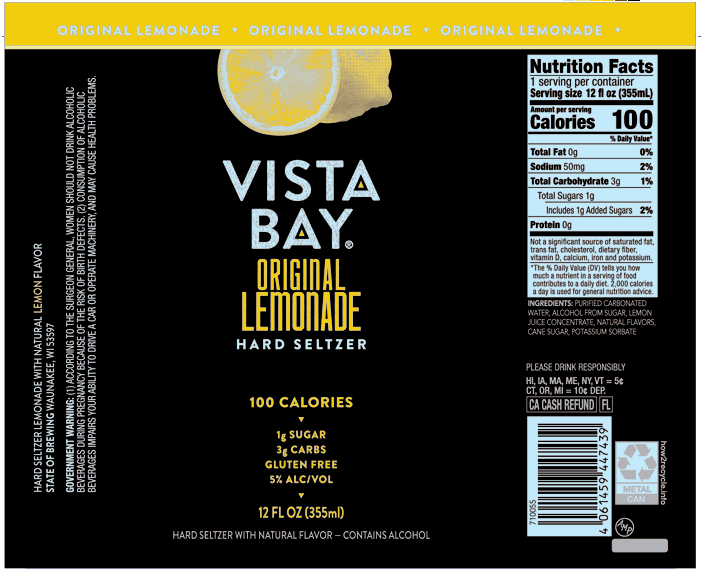 TABC label artwork for VISTA BAY ORIGINAL LEMONADE HARD SELTZER