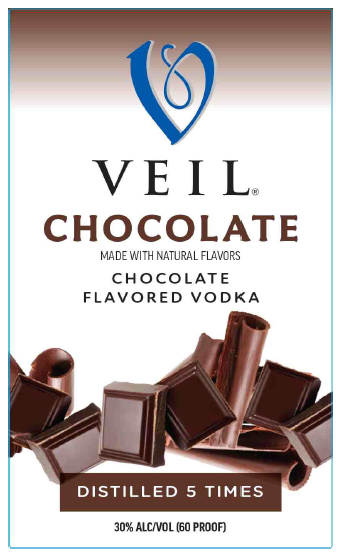 TABC label artwork for VEIL CHOCOLATE
