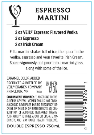 TABC label artwork for VEIL DOUBLE ESPRESSO