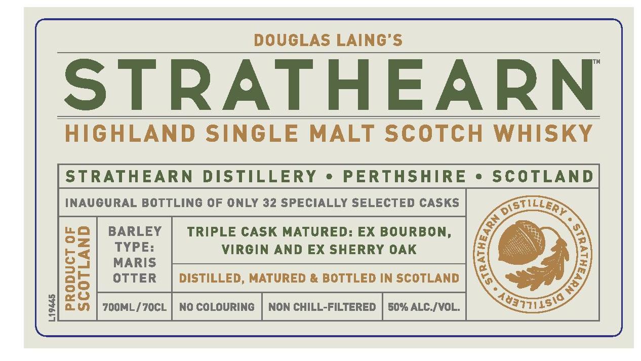 TABC label artwork for STRATHEARN SINGLE MALT SCOTCH