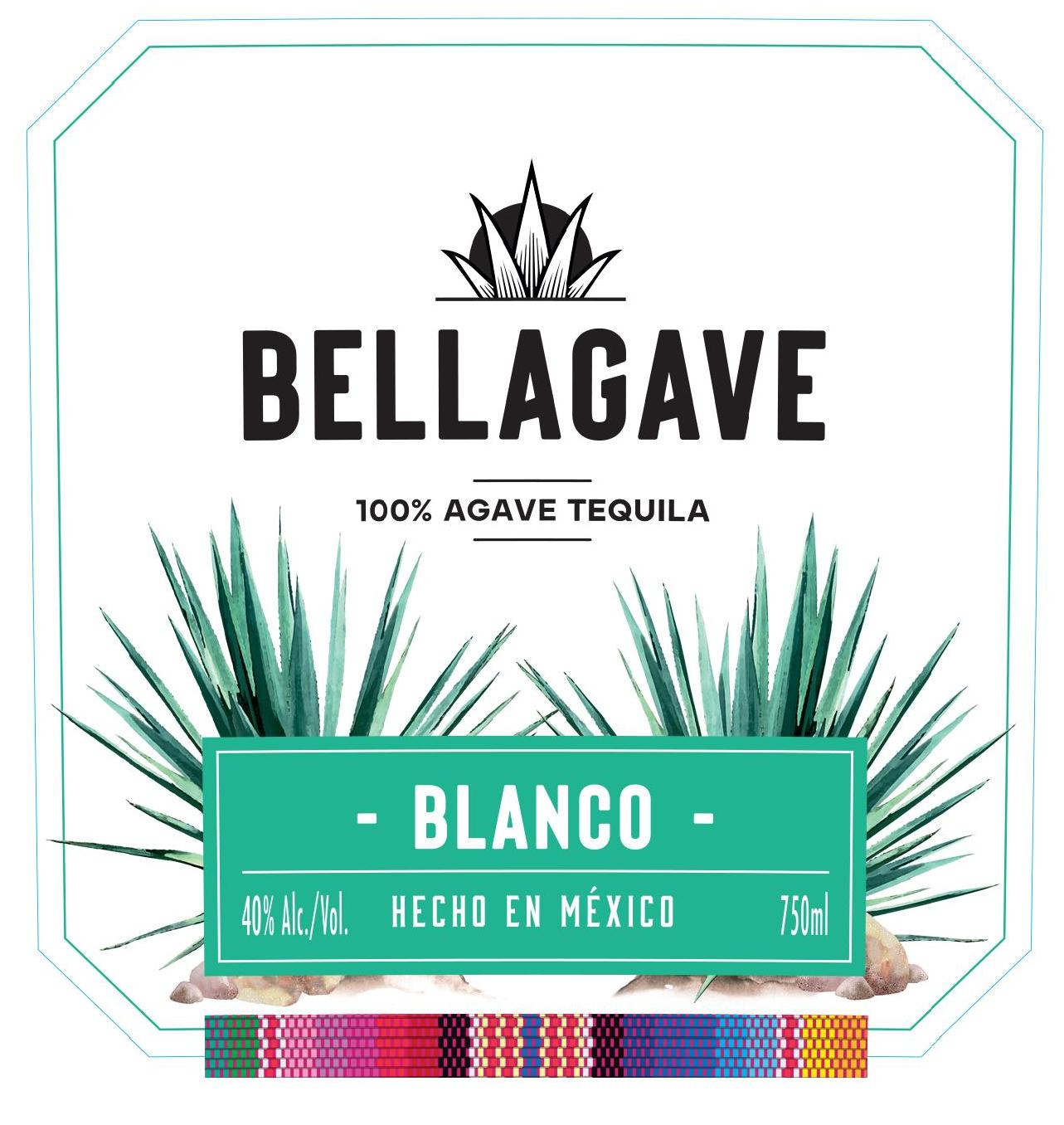 TABC label artwork for BELLAGAVE BLANCO TEQUILA