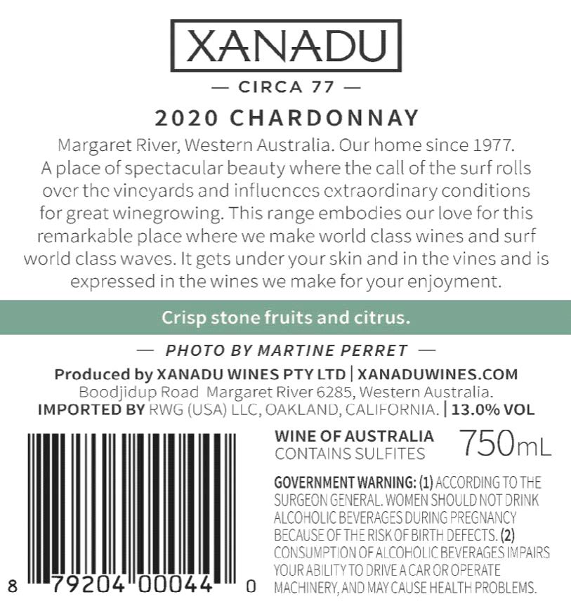 TABC label artwork for Xanadu Circa 77 Chardonnay Margaret River