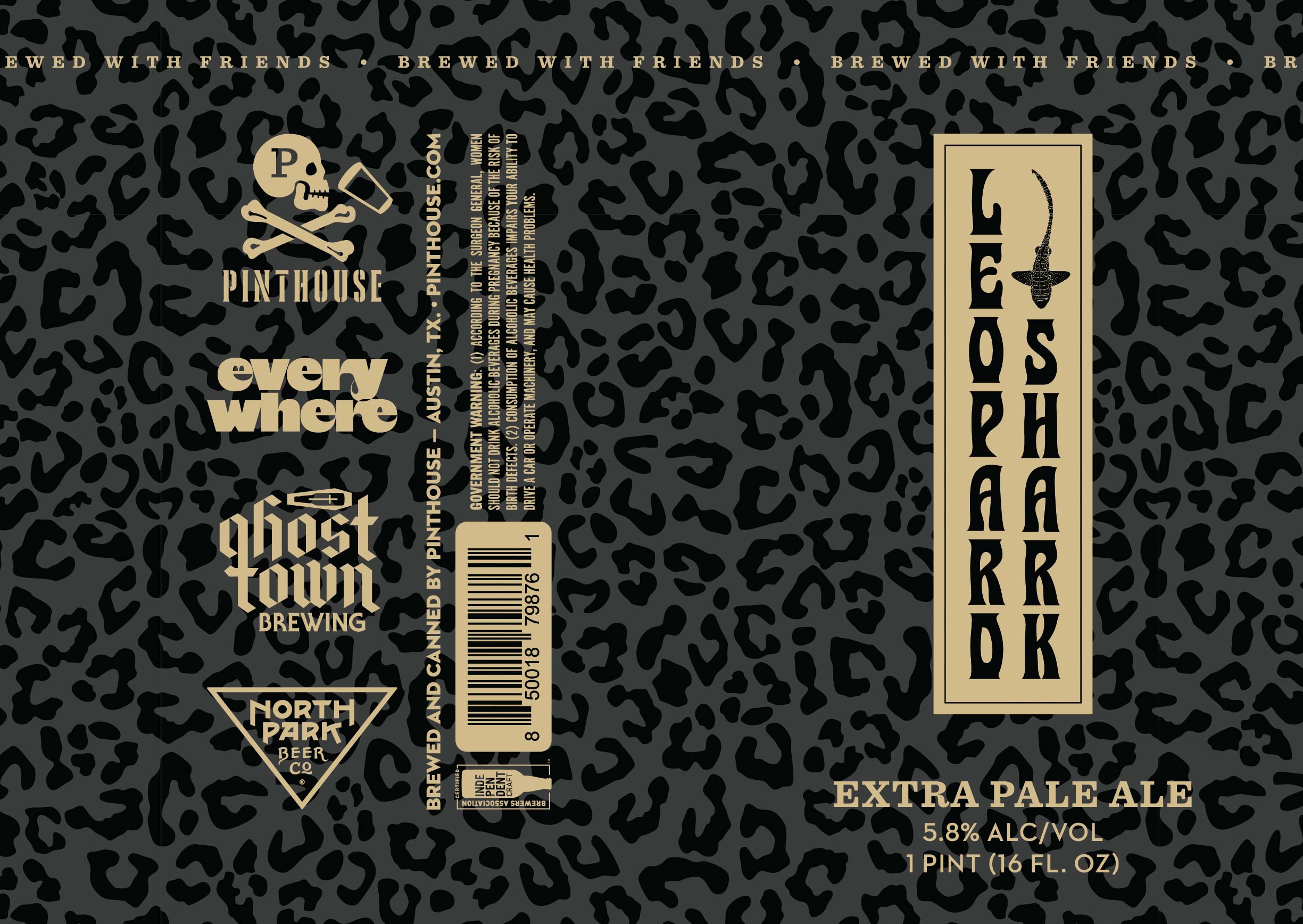 TABC label artwork for PINTHOUSE LEOPARD SHARK