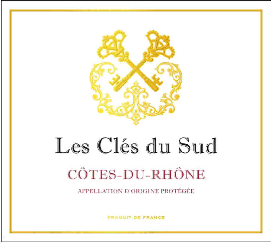TABC label artwork for Les Cles du Sud Cotes du Rhone