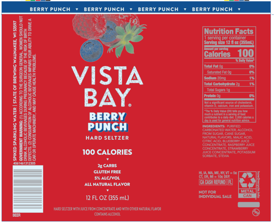 TABC label artwork for VISTA BAY BERRY PUNCH HARD SELTZER