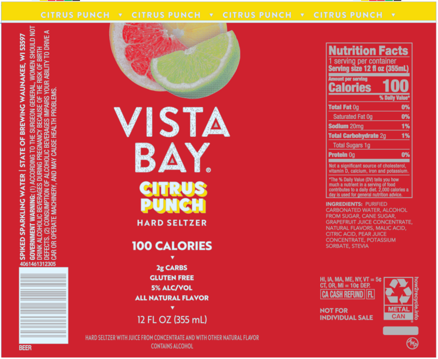 TABC label artwork for VISTA BAY CITRUS PUNCH HARD SELTZER
