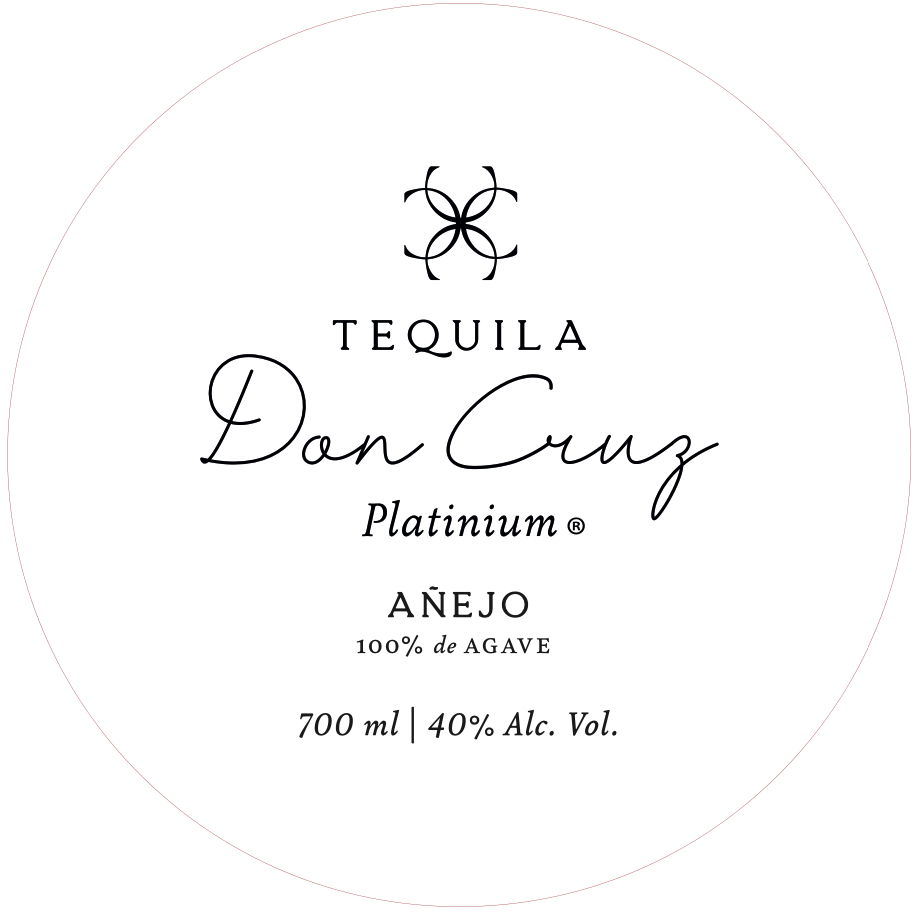 TABC label artwork for Tequila Don Cruz Platinium Anejo