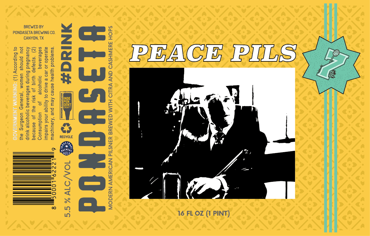 TABC label artwork for Peace Pils