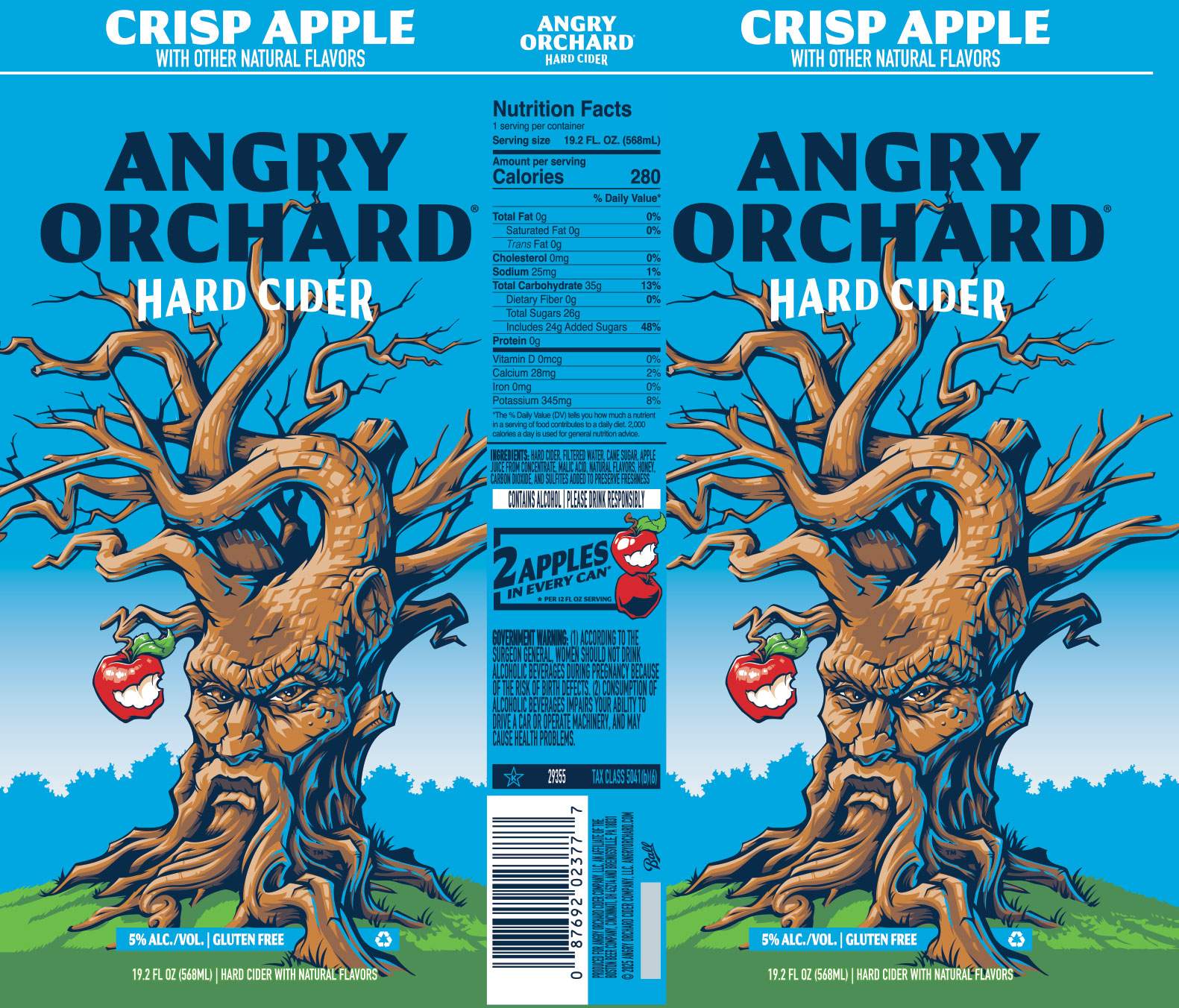TABC label artwork for Angry Orchard Crisp Apple
