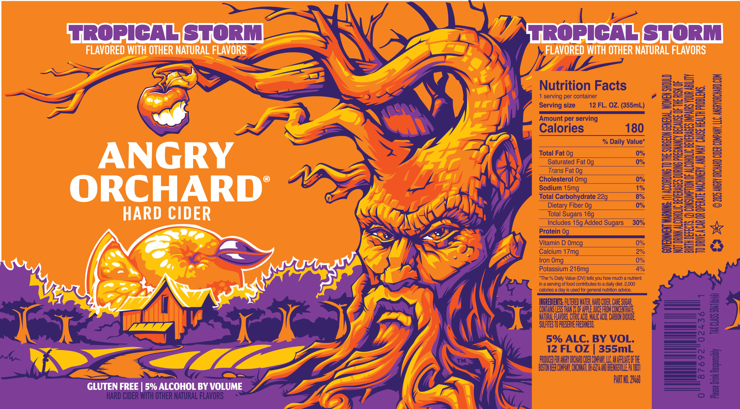 TABC label artwork for Angry Orchard Tropical Storm