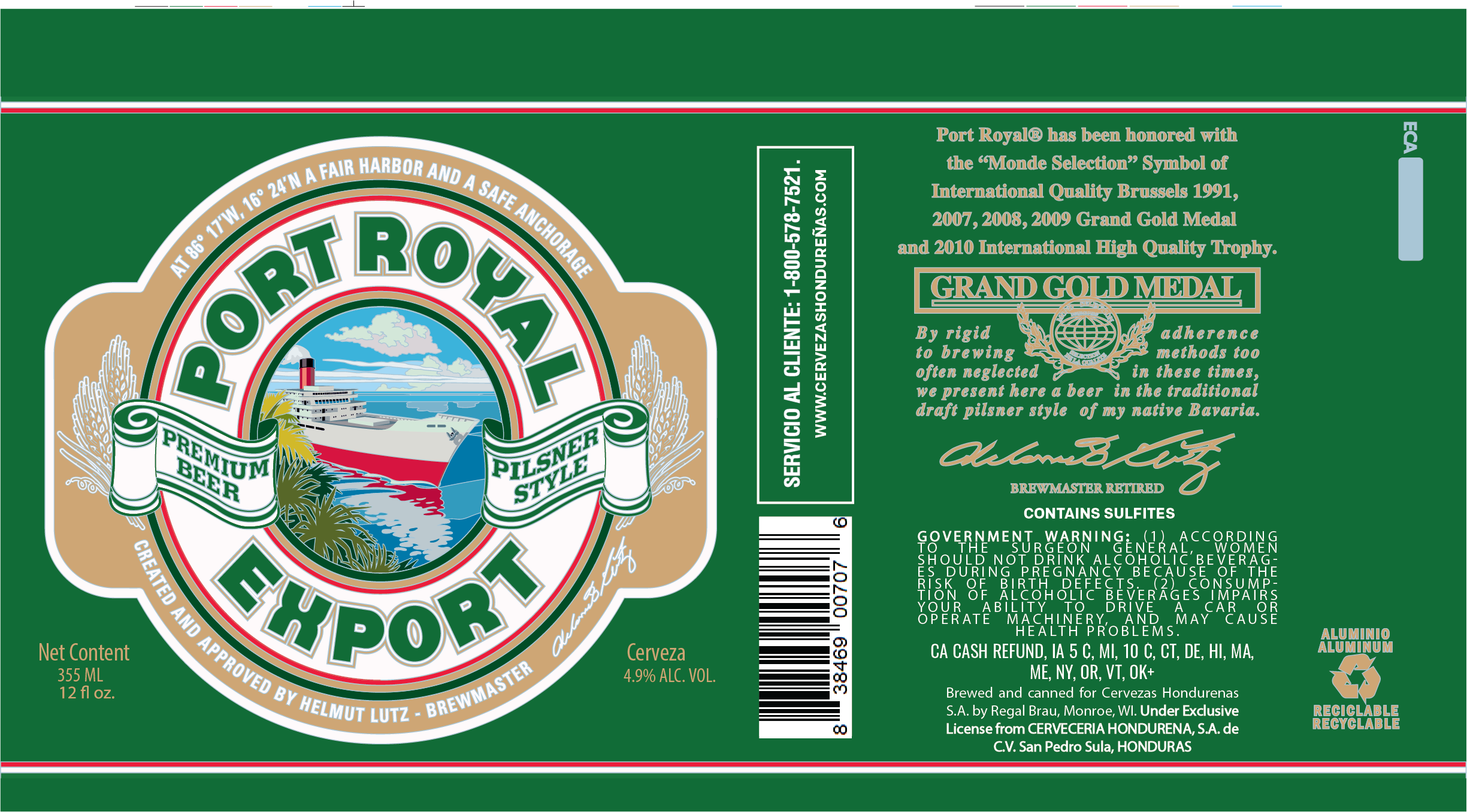 TABC label artwork for Port royal