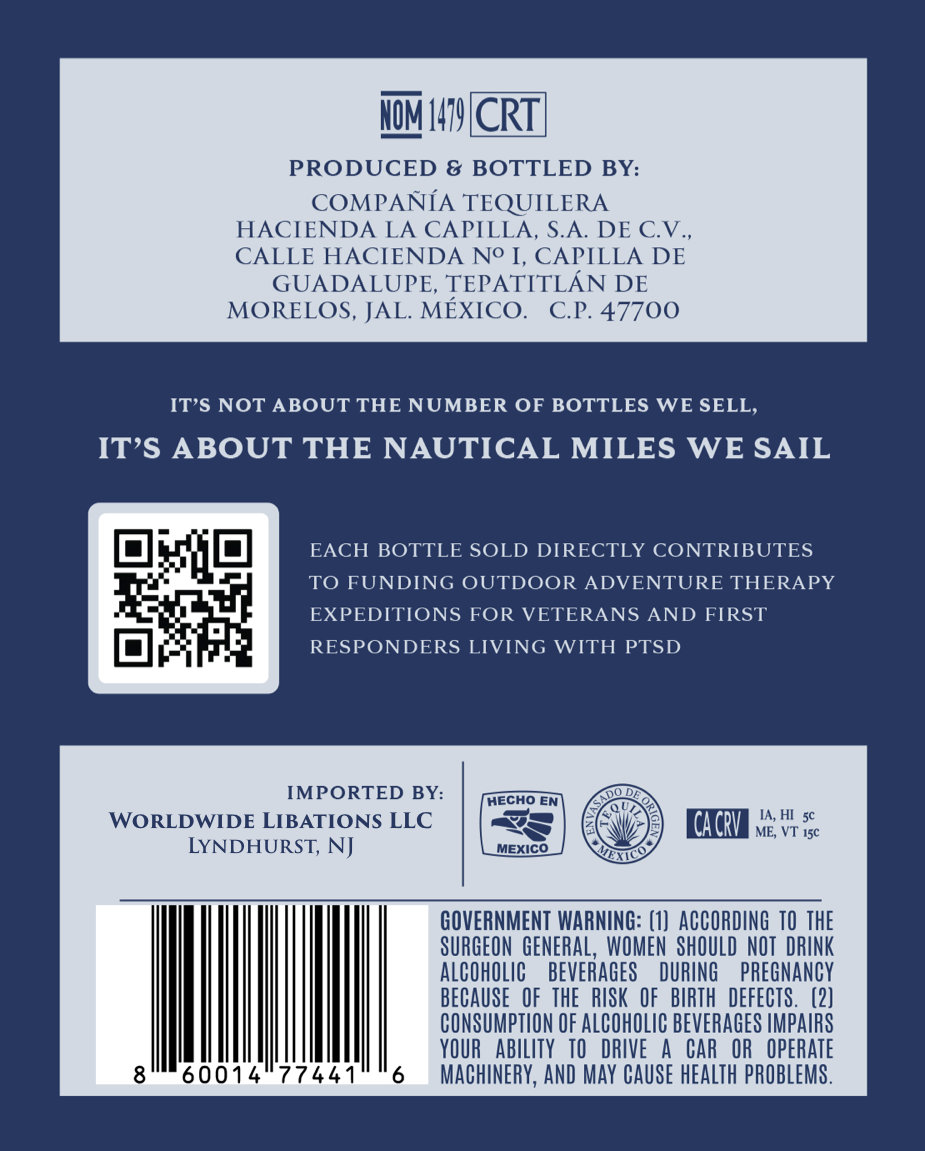 TABC label artwork for Cape Horn Tequila Reposado