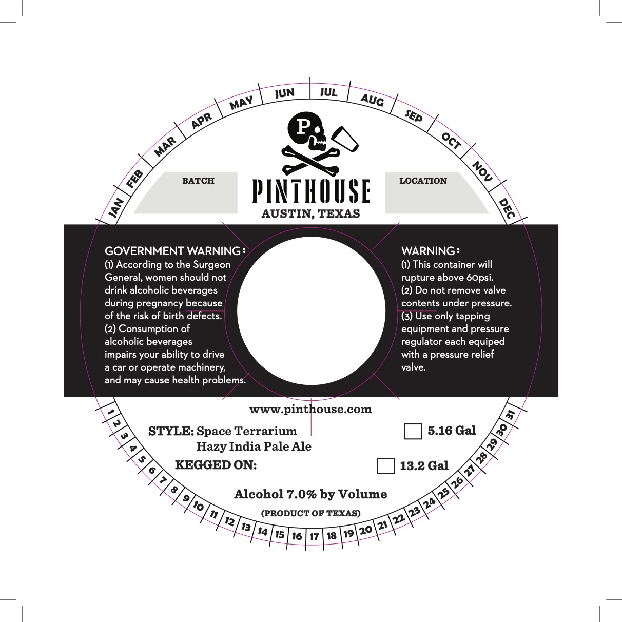 TABC label artwork for Space Terrarium
