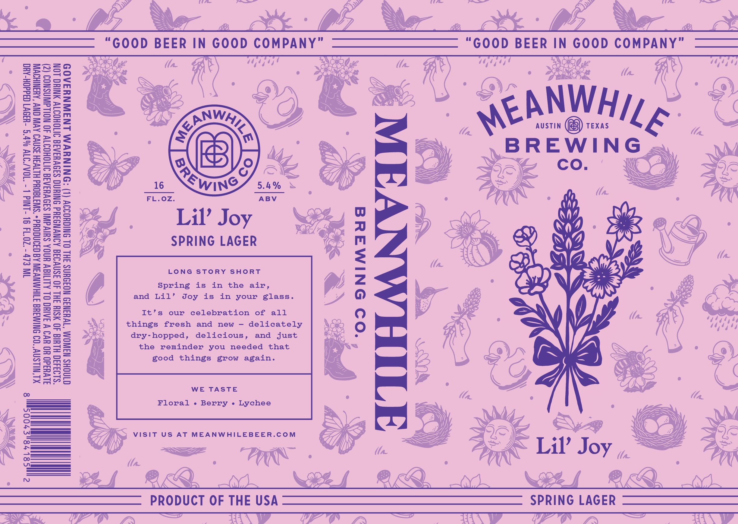 TABC label artwork for MEANWHILE BREWING CO. LIL' JOY CAN