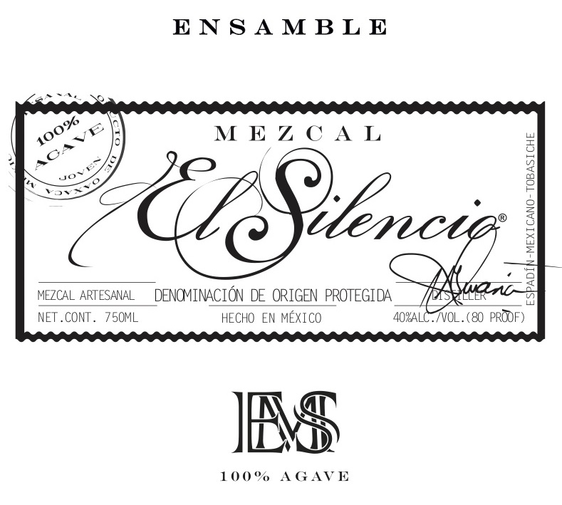 TABC label artwork for El Silencio Mezcal Ensamble 100% Agave