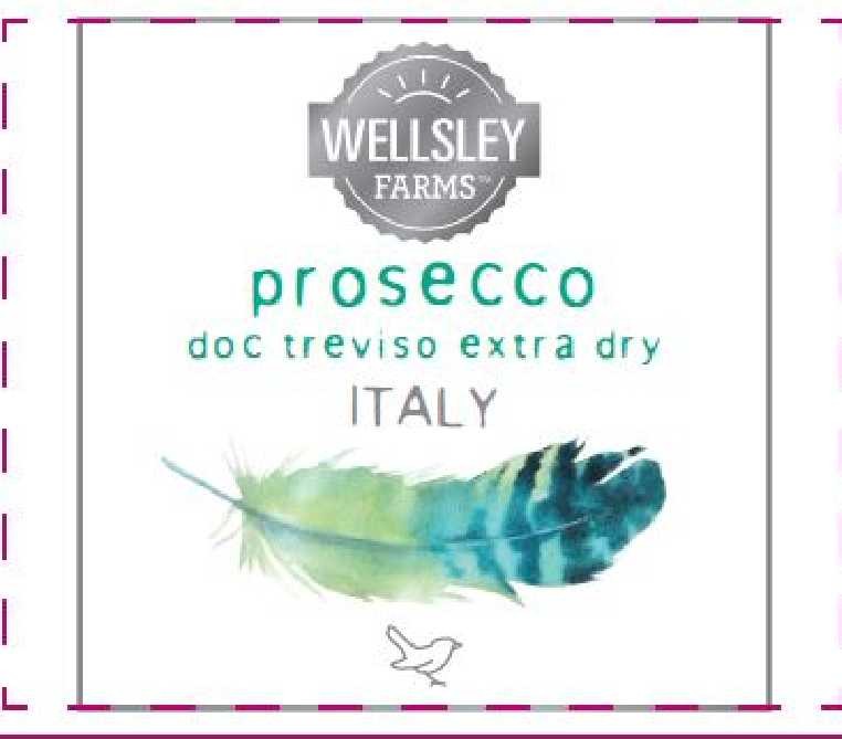 TABC label artwork for WELLSLEY FARM PROSECCO TREVISO DOC
