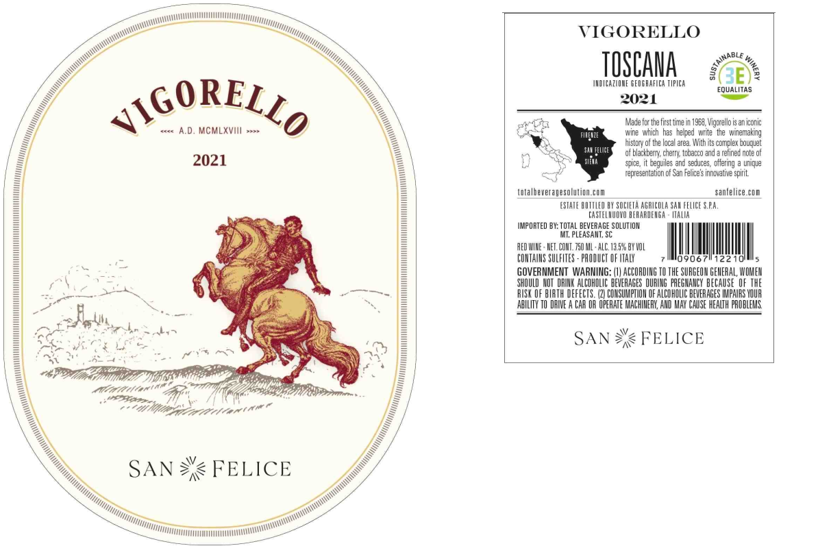 TABC label artwork for San Felice Vigorello Toscana