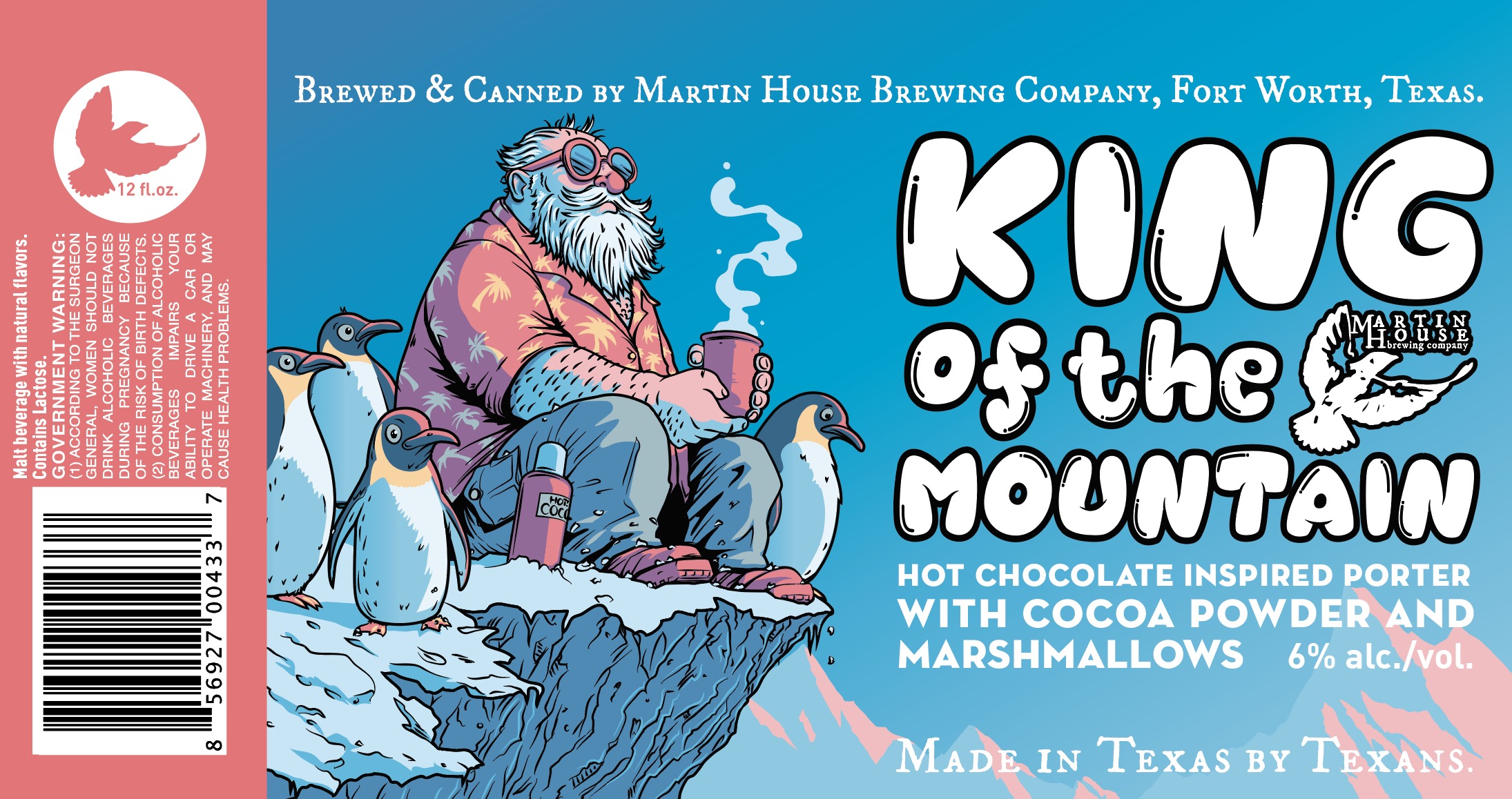 TABC label artwork for King of the Mountain Can