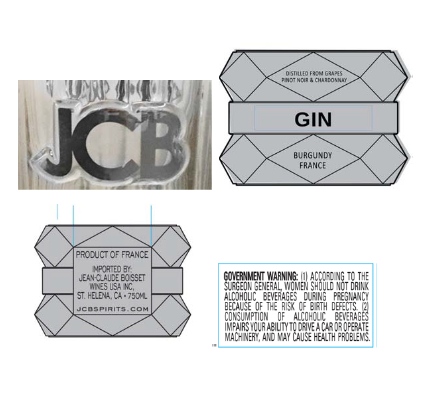 TABC label artwork for JCB PINOT NOIR & CHARDONNAY