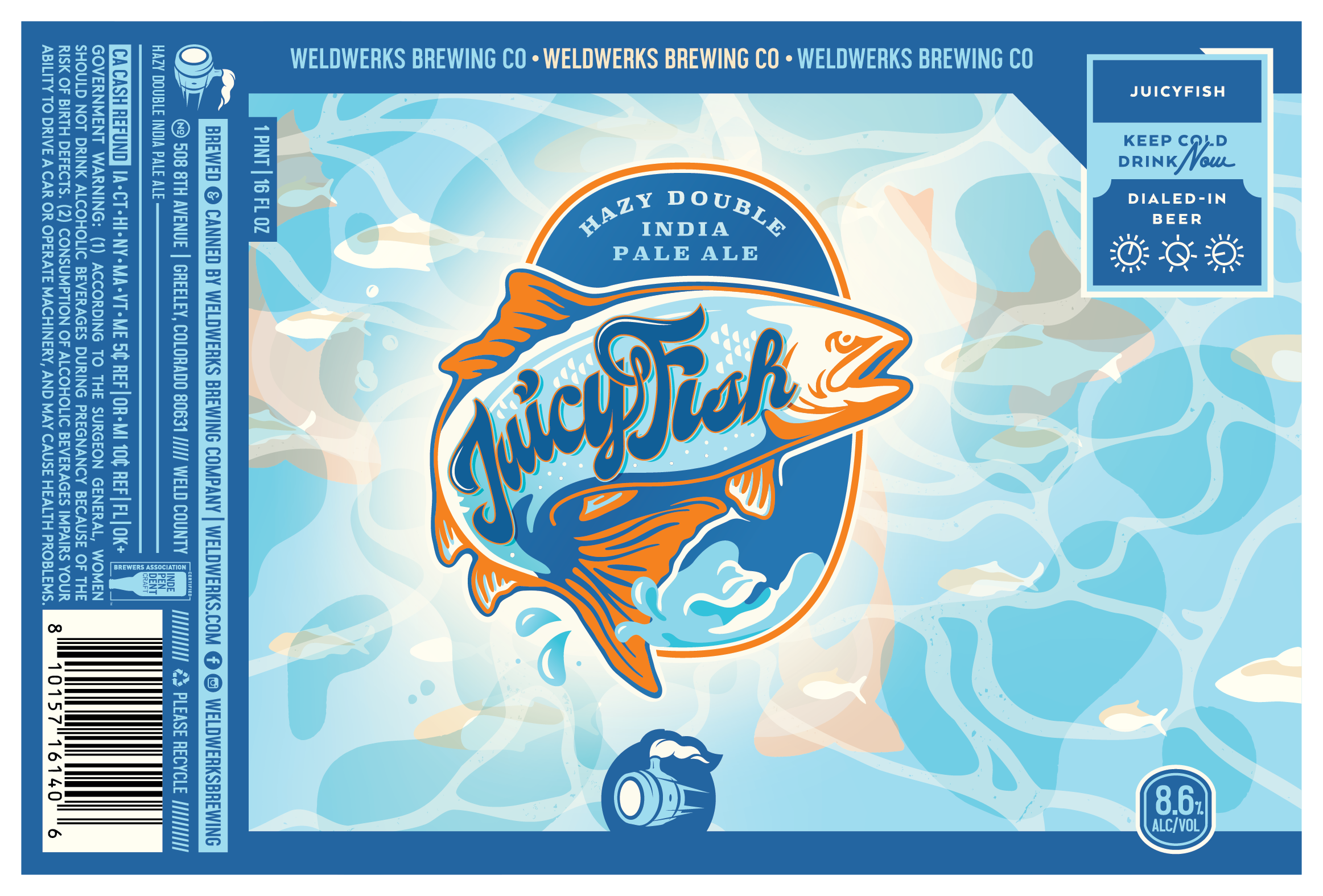 TABC label artwork for JuicyFish