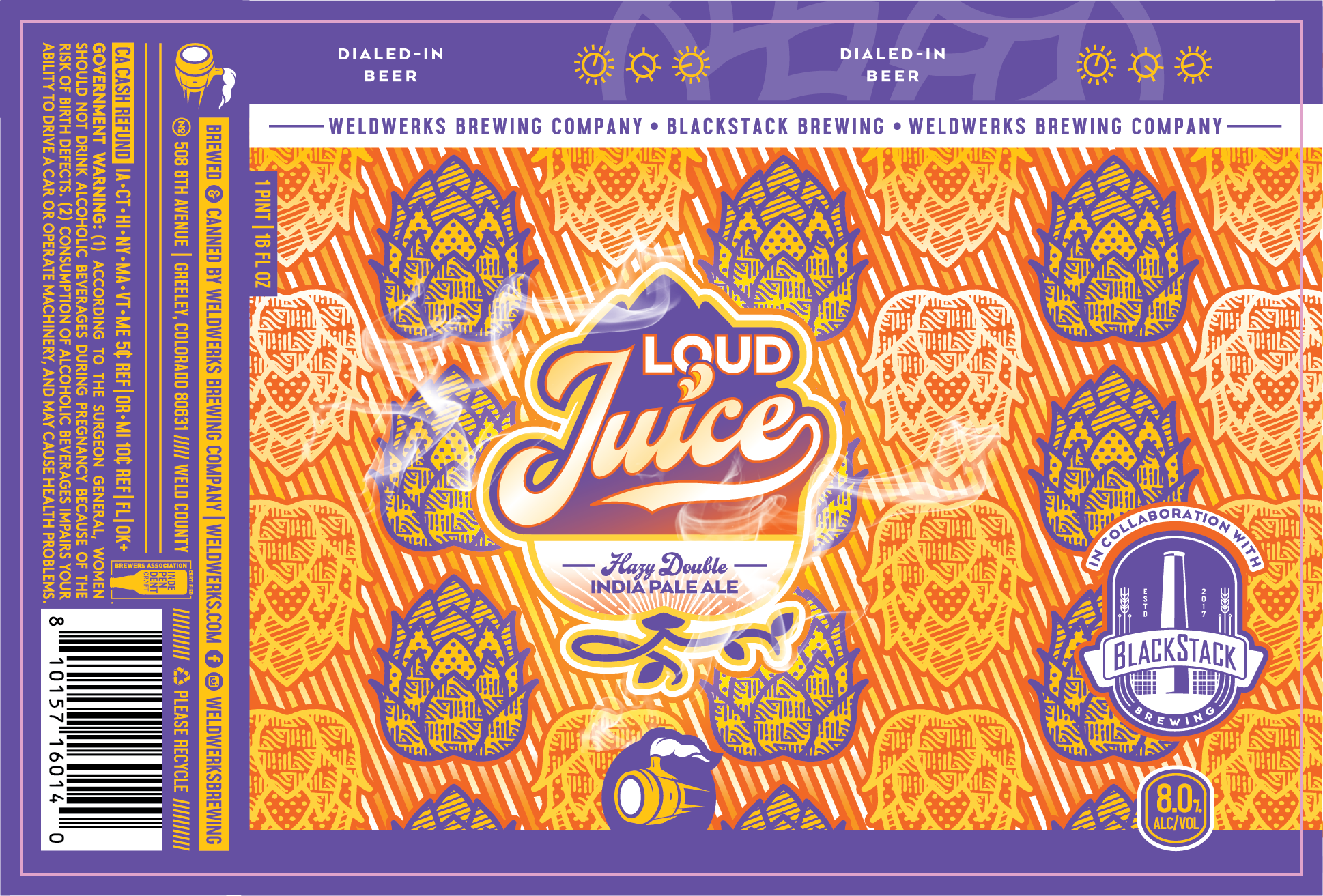 TABC label artwork for Loud Juice