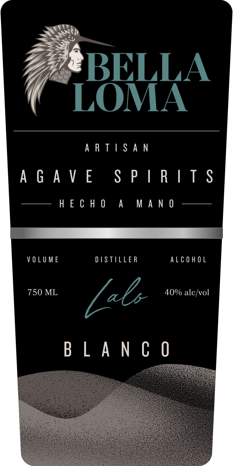 TABC label artwork for Bella Loma Blanco