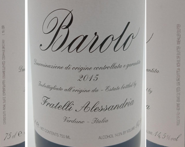 TABC label artwork for FRATELLI ALESSANDRIA BAROLO