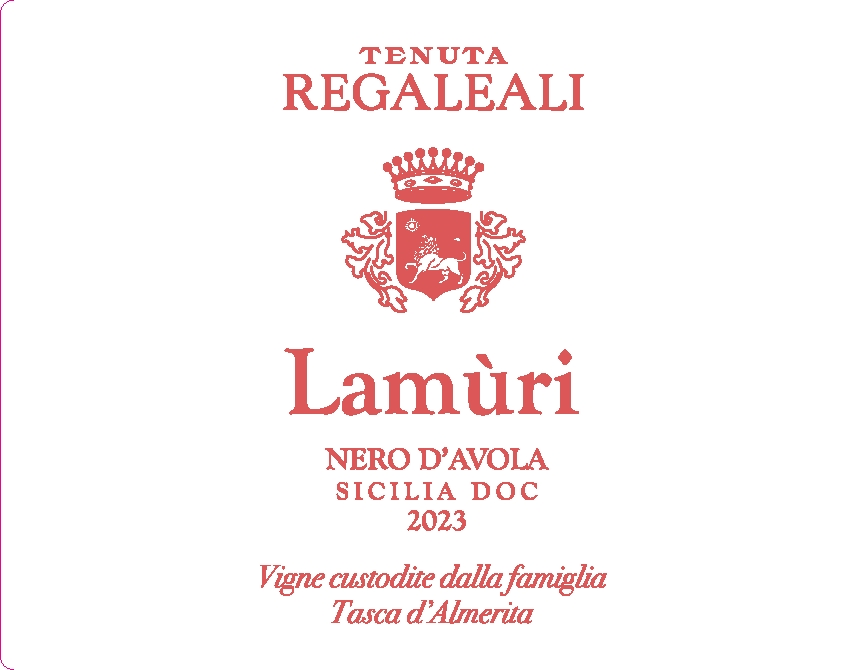 TABC label artwork for Tenuta Regaleali Lamuri Nero d'Avola Sicilia DOC