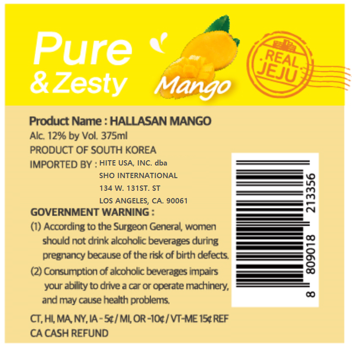 TABC label artwork for HALLASAN MANGO