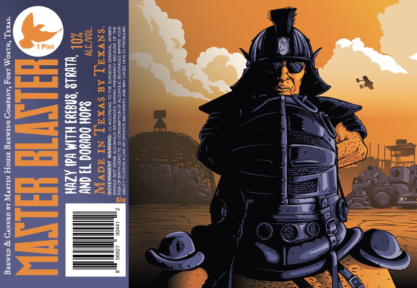 TABC label artwork for Master Blaster Can