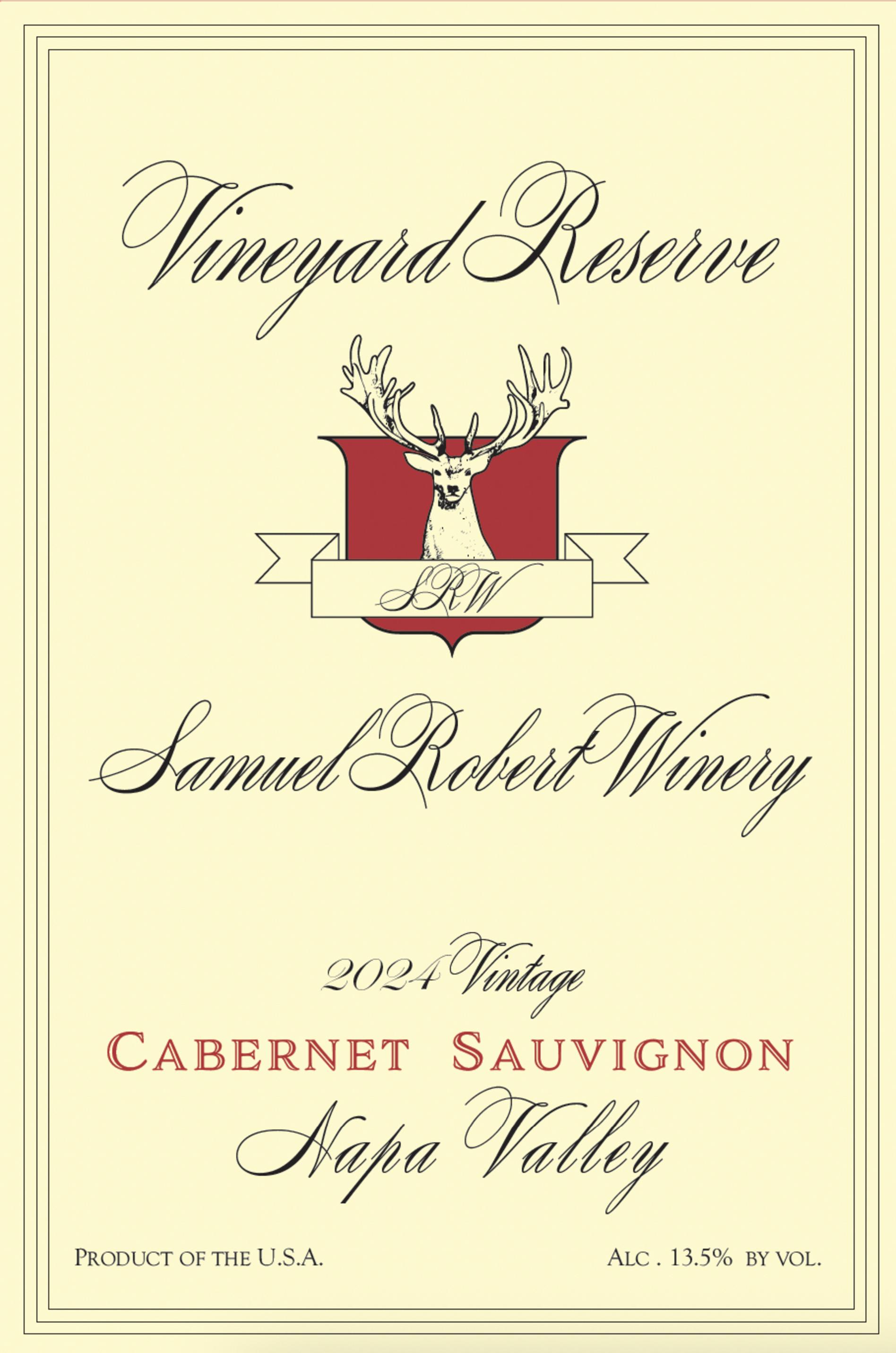 TABC label artwork for Samuel Robert Winery Cabernet Sauvignon 2024 Napa Valley