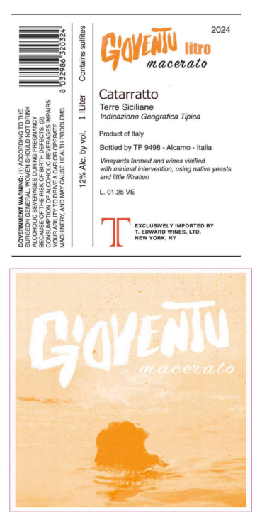 TABC label artwork for Gioventu Macerato Catarratto Terre Siciliane