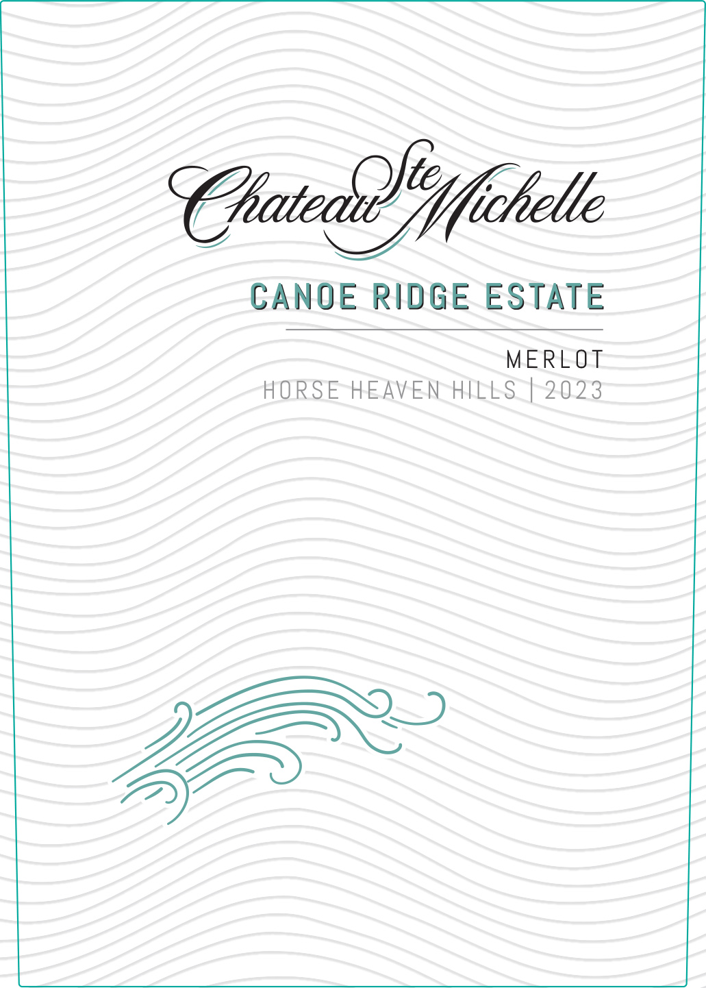TABC label artwork for Chateau Ste. Michelle Merlot, Canoe Ridge Estate 2023