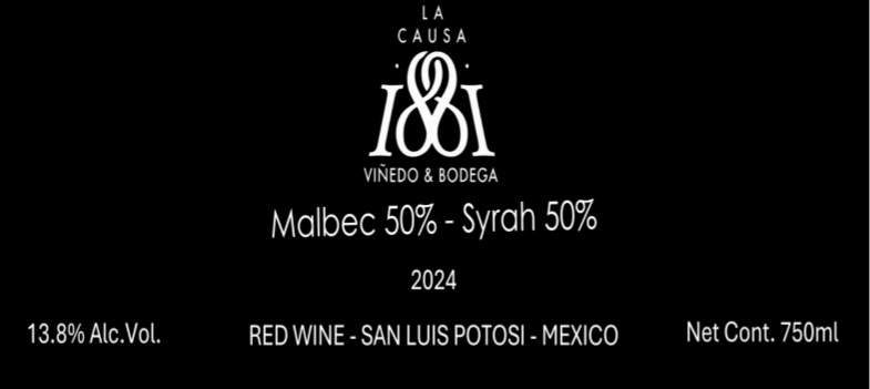 TABC label artwork for LA CAUSA RED BLEND