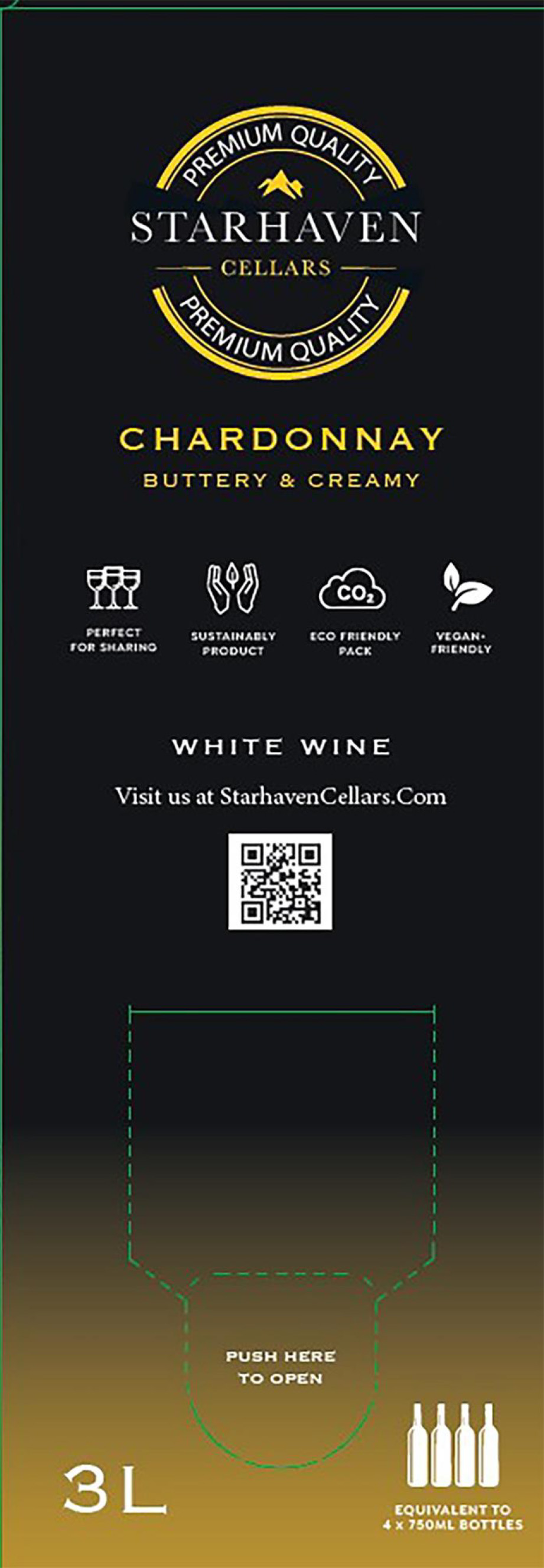 TABC label artwork for Starhaven Cellars Chardonnay