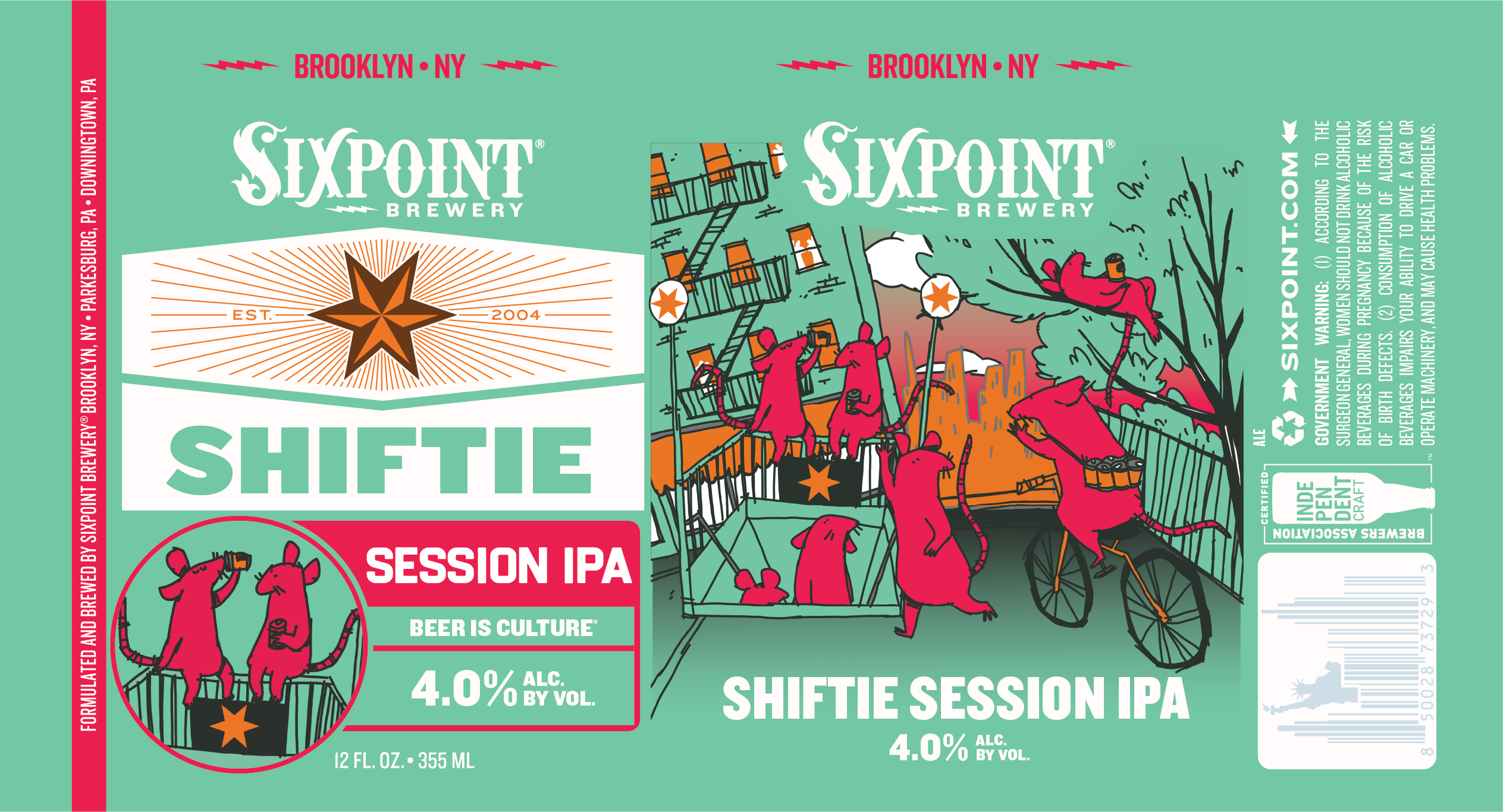 TABC label artwork for SIXPOINT SHIFTIE CAN