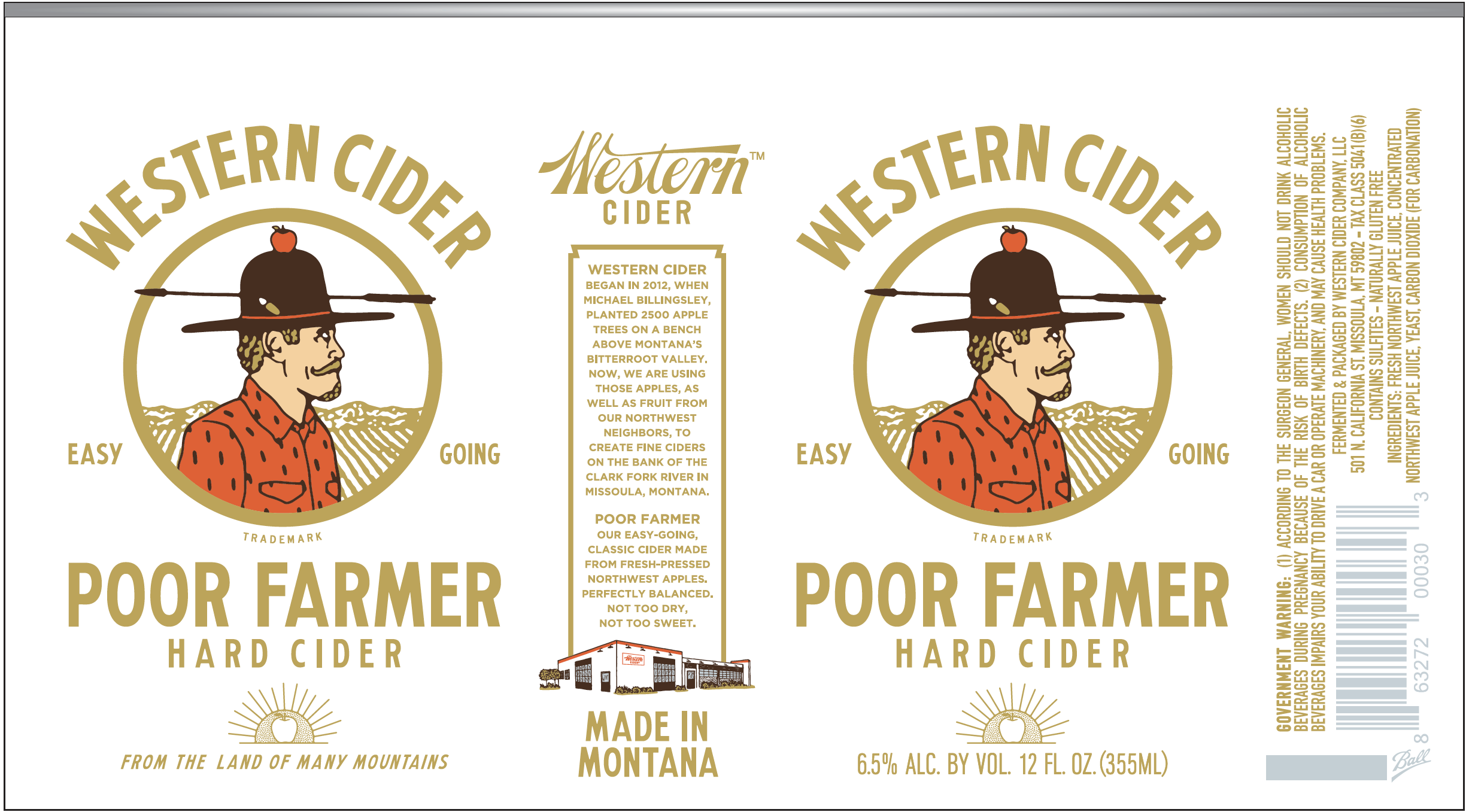 TABC label artwork for WESTERN CIDER POOR FARMER HARD CIDER