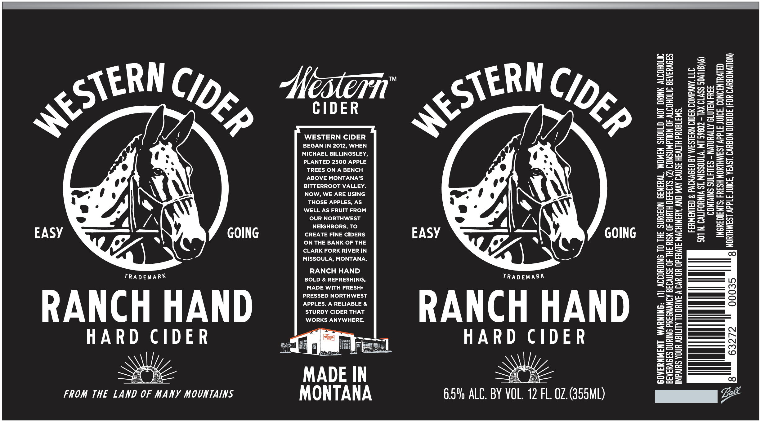 TABC label artwork for WESTERN CIDER RANCH HAND HARD CIDER