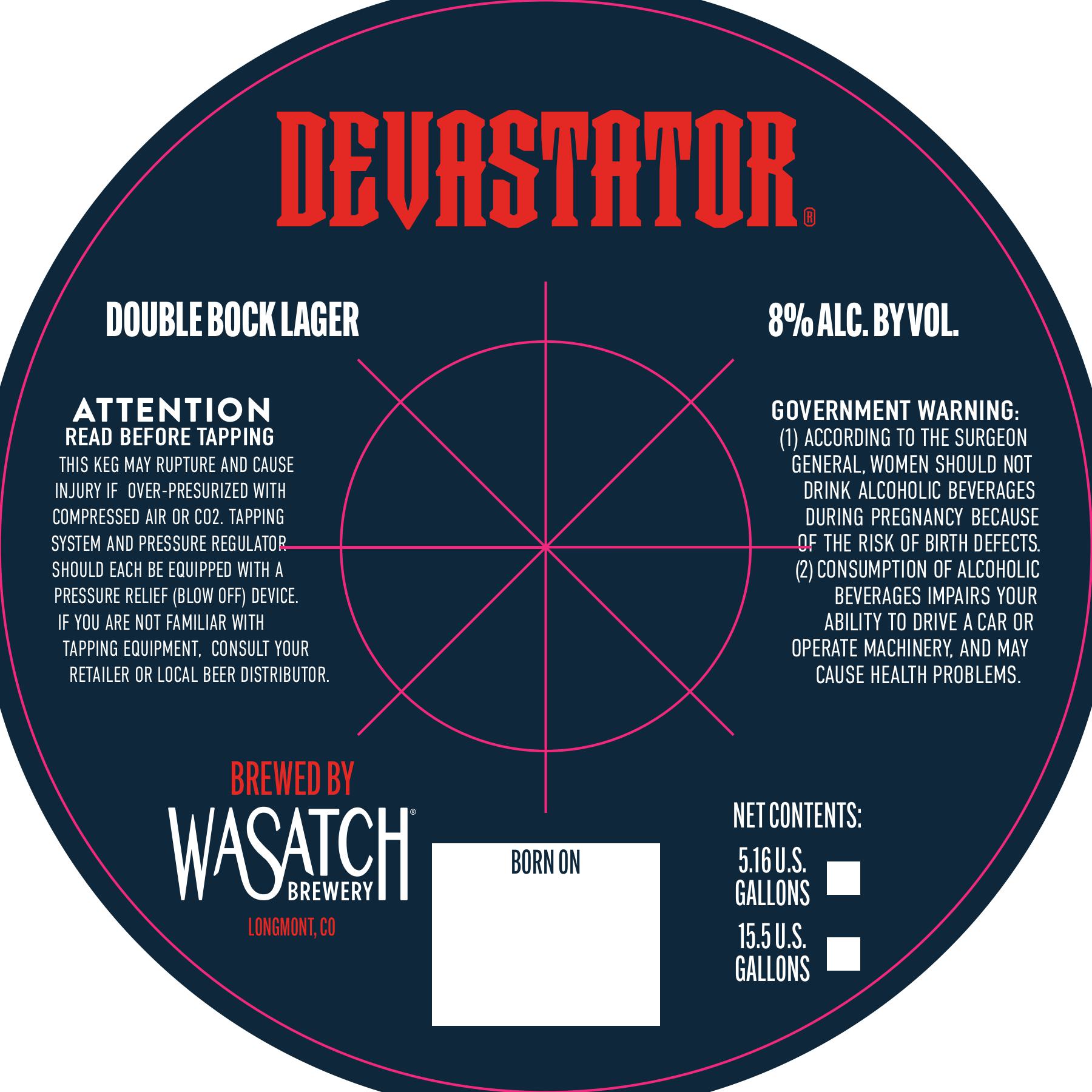 TABC label artwork for Wasatch Devastator