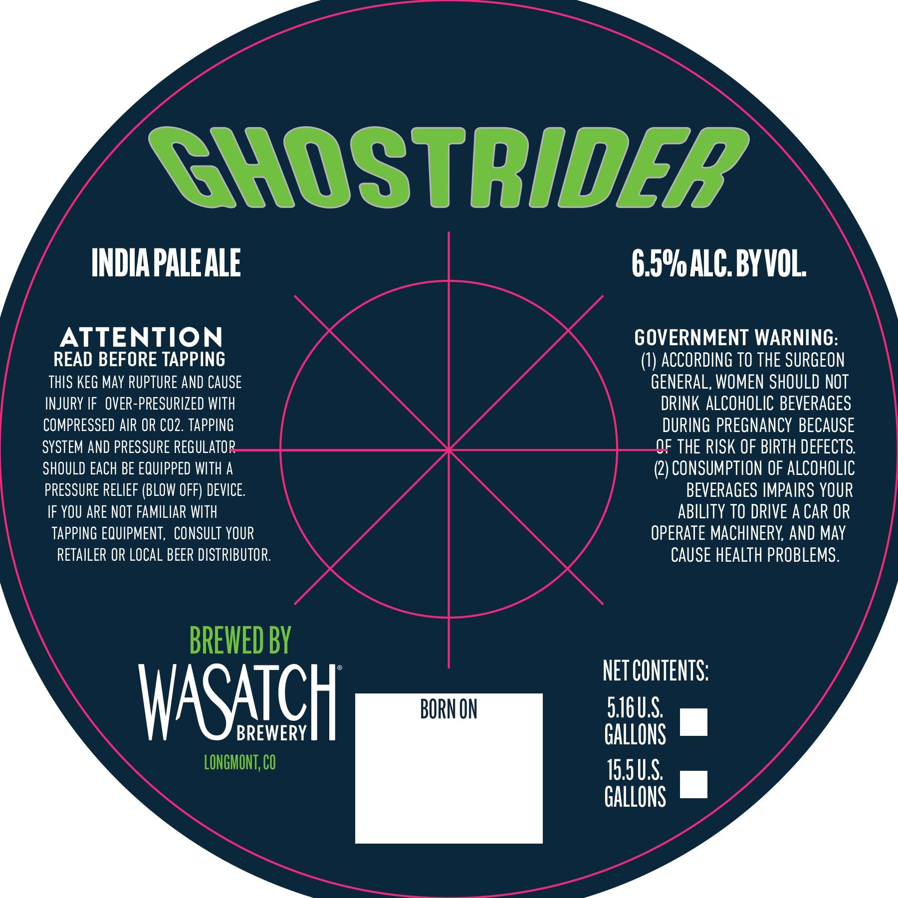 TABC label artwork for Wasatch Ghostrider