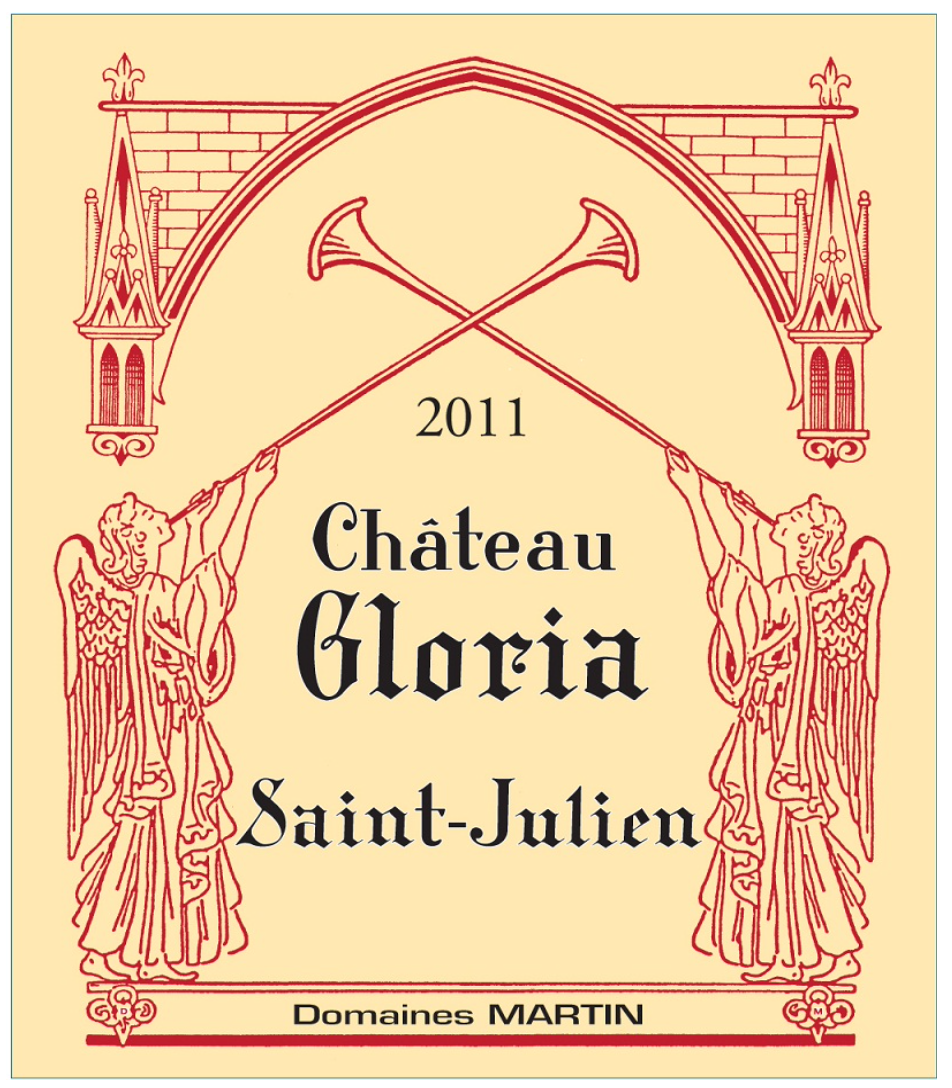 TABC label artwork for Chateau Gloria Red Bordeaux Saint-Julein