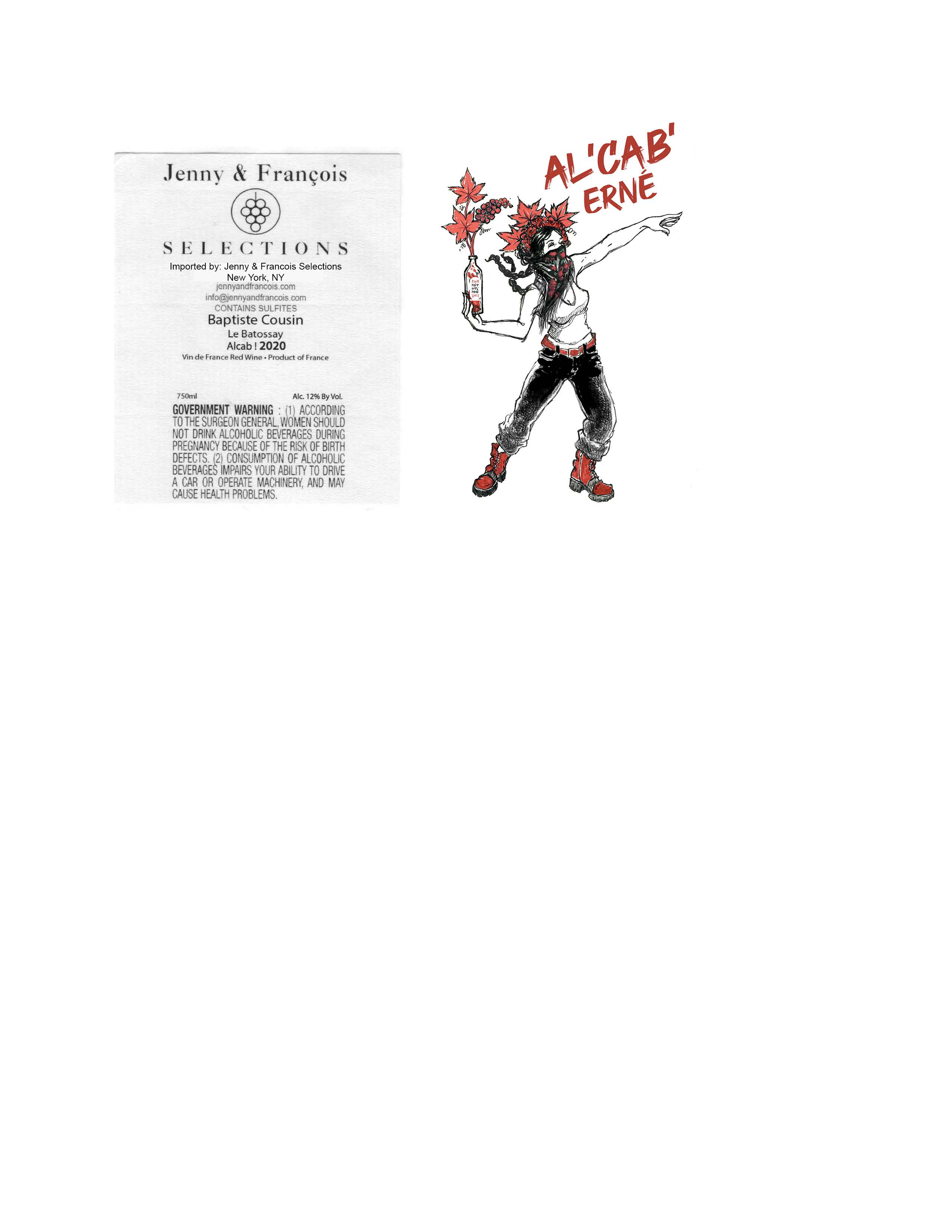 TABC label artwork for Baptiste Cousin, Al`Cab