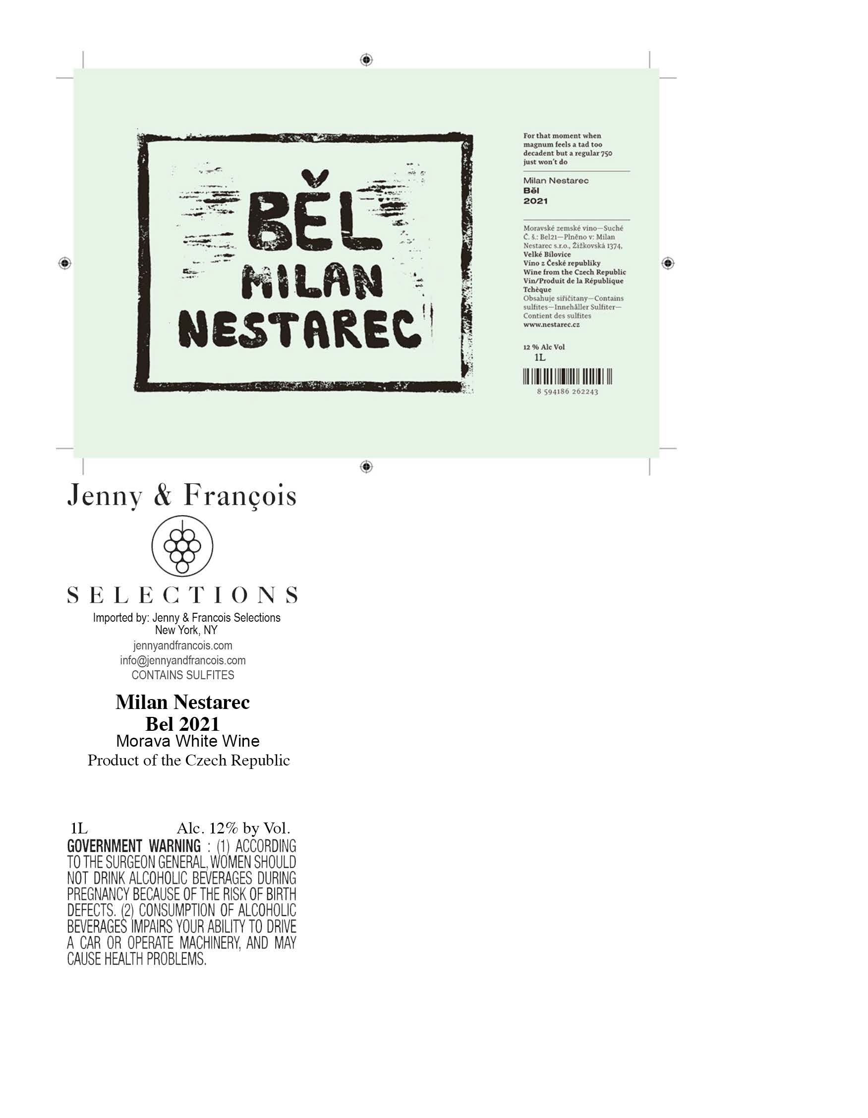 TABC label artwork for Milan Nestarec, Bel