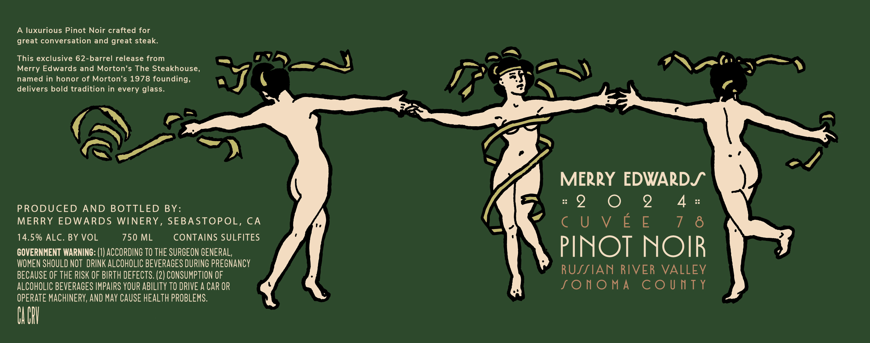 TABC label artwork for Merry Edwards Morton's Cuvee 78 Pinot Noir