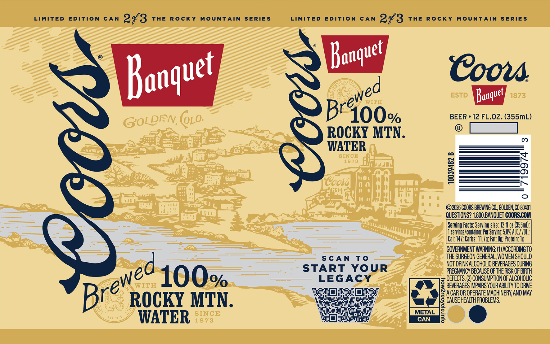 TABC label artwork for Coors Banquet (Legacy Promo Can 2)