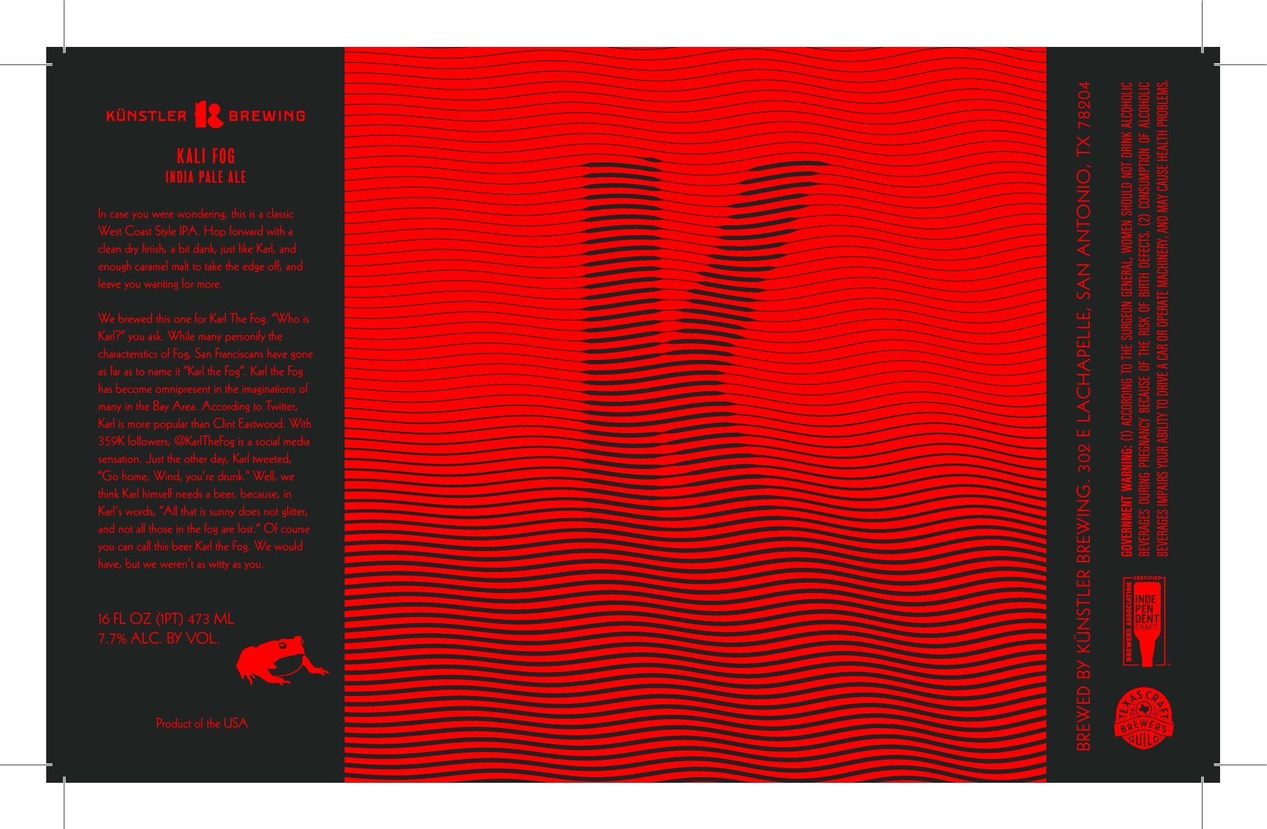TABC label artwork for Kali Fog