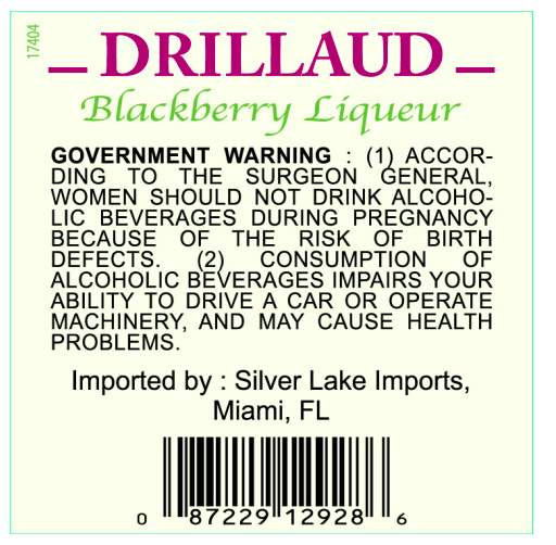 TABC label artwork for Drillaud Blackberry Liqueur
